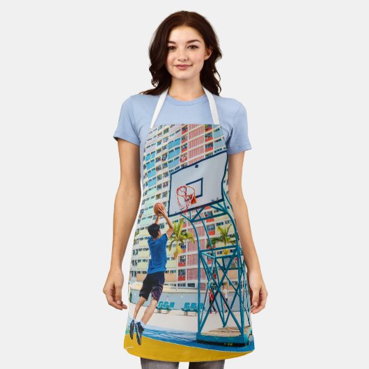 Tablier Cadeau de basket-ball cool (Porté)