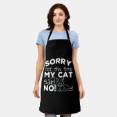 Tablier Cadeau de citation de chat drôle chats (Porté)