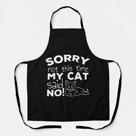 Tablier Cadeau de citation de chat drôle chats (Recto)