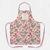 Tablier Cadeau de cuisine avec monogramme et nom de fleur (Recto)