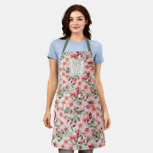Tablier Cadeau de cuisine avec monogramme et nom de fleur  (Porté)