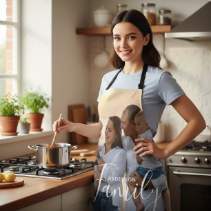 Tablier Cadeau de cuisine avec nom personnalisé et photo d