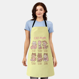 Tablier Cadeau de dessin animé de maman chat mignon pour m