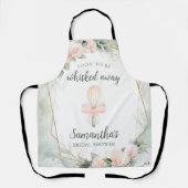 Tablier Cadeau de Fête de Fiançailles Fleurs Roses Envolée (Recto)