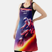 Tablier Cadeau de fête des pères, Cool Futuristic Biker Pa (Insitu)