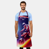 Tablier Cadeau de fête des pères, Cool Futuristic Biker Pa (Porté)