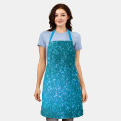 Tablier Cadeau de luxe Populaire Blue Gold Parties scintil (Porté)