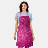 Tablier Cadeau de luxe Populaire Parties scintillant rose  (Porté)