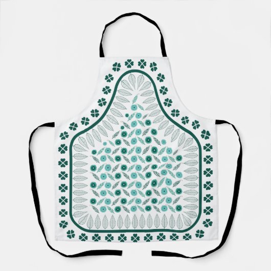 Tablier Cadeau de maman Motif floral avec bordure (Recto)