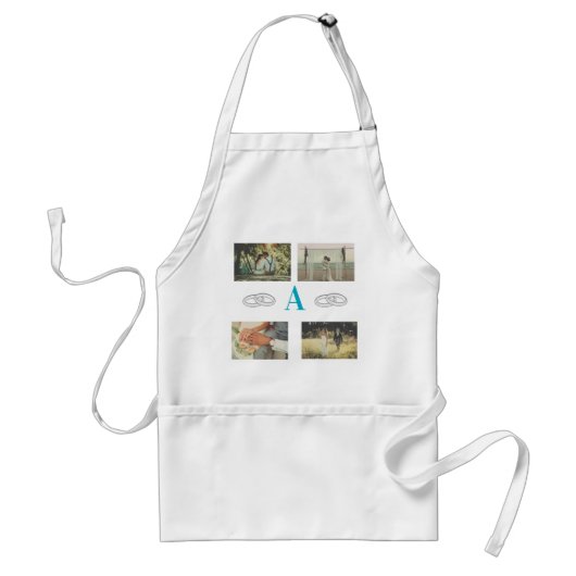Tablier Cadeau de mariage de famille de monogramme de mult (Devant)