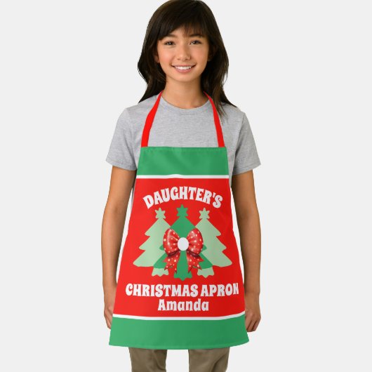 Tablier Cadeau de Noël de la fille personnalisée (Insitu)