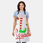 Tablier Cadeau de Noël de l'équipe d'elfes de l'université (Porté)