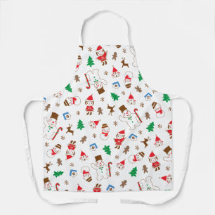 Tablier Cadeau de Noël familial de biscuit mignon de vacan