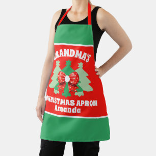 Tablier Cadeau de Noël personnalisé de grand-mère