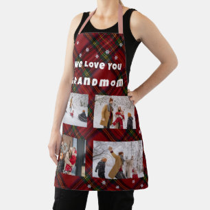 Tablier Cadeau de Noël pour grand-mère avec photo