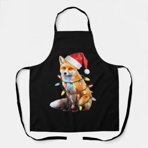 Tablier Cadeau de Noël Renard Santa pour amateur de renard