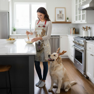 Tablier Cadeau de photo de chef privé pour chien de Noël