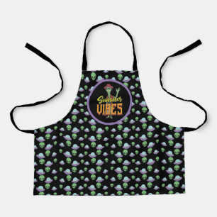 Tablier Cadeau drôle de chef Alien UFO Summer Vibes