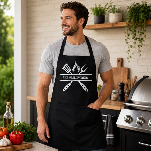 Tablier Cadeau drôle de grillade pour la fête des pères