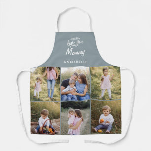 Tablier cadeau familial 8 photo petit-enfant simple