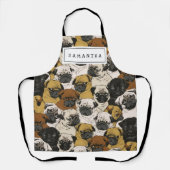 Tablier Cadeau mignon pour chien Amoureux des chiens Maman (Recto)