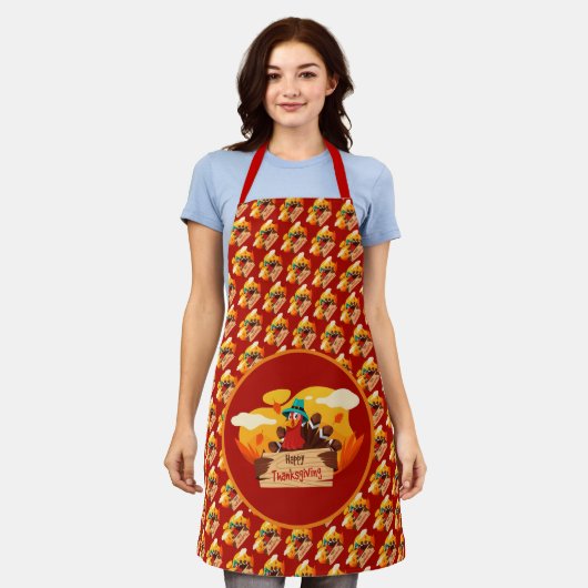 Tablier Cadeau moderne Thanksgiving Best (Porté)