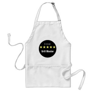 Tablier Cadeau personnalisé cinq étoiles papa chef BBQ cui