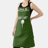 Tablier Cadeau personnalisé de cuisine de Golfer, chef d'a (Insitu)
