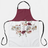 Tablier Cadeau photo de collage moderne Fleurs de photos B (Recto)