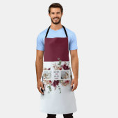 Tablier Cadeau photo de collage moderne Fleurs de photos B (Porté)