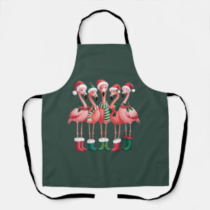 Tablier Cadeau pour amateur de flamant rose Noël Joyeux Xm