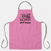 Tablier Cadeau Pour Chef Ma Cuisine Mes Règles Maman Rose (Recto)