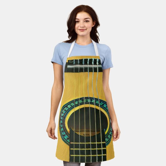Tablier Cadeau pour petit ami guitariste (Porté)