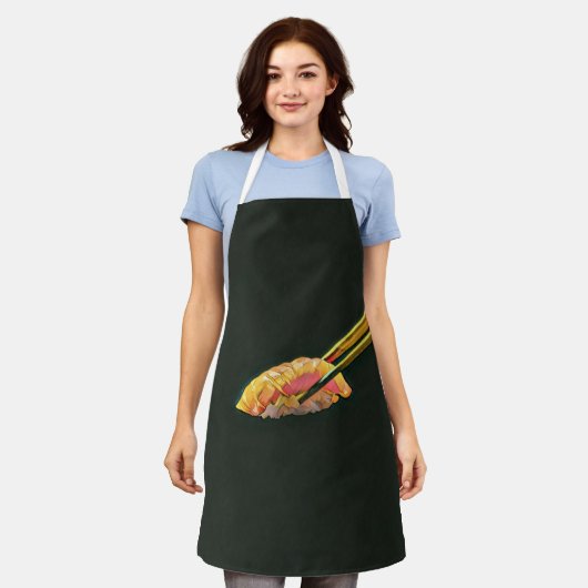 Tablier Cadeau sushi amoureux (Porté)