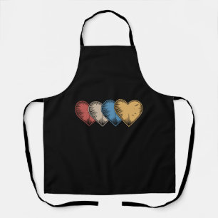 Tablier Cadeau vintage de la Saint-Valentin aux cœurs rétr