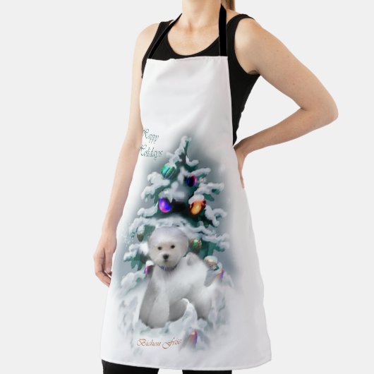 Tablier Cadeaux de Noël Bichon Frise (Insitu)