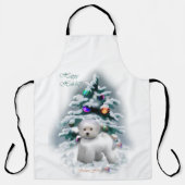 Tablier Cadeaux de Noël Bichon Frise (Recto)