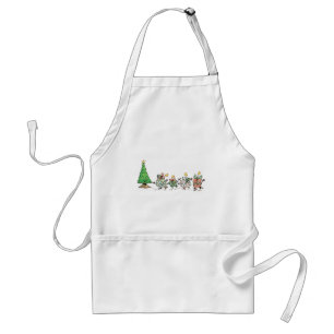 Tablier Cadeaux de Noël et arbre de Noël de dessin animé m