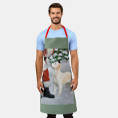 Tablier Cadeaux de Noël Golden Retriever (Porté)