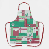 Tablier Cadeaux de Noël mosaïque xmas design (Recto)
