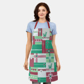 Tablier Cadeaux de Noël mosaïque xmas design (Porté)