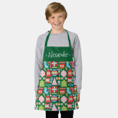 Tablier Cadeaux de Noël personnalisés tout-en-plan (Porté)