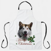 Tablier Cadeaux de Noël pour Malamute d'Alaska (Recto)