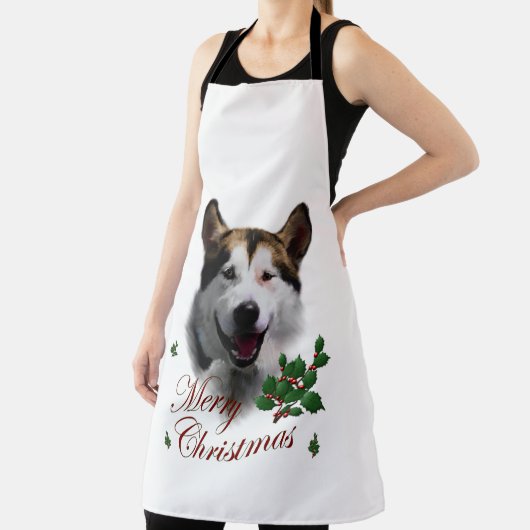 Tablier Cadeaux de Noël pour Malamute d'Alaska (Insitu)