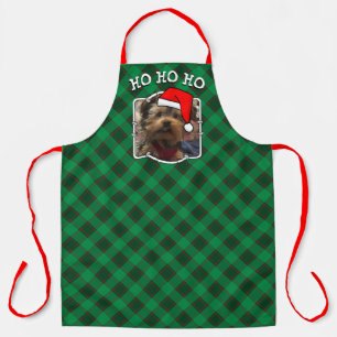 Tablier Cadre photo de Noël personnalisé Rouge et vert Pla
