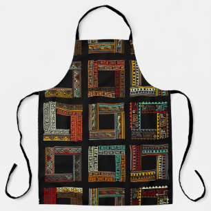 Tablier Cadres ethniques Abstraits, motif transparent