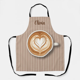 Tablier Café à l'art personnalisé Latte 