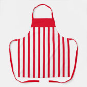 Tablier Café Apron Bande rouge et blanche (Recto)