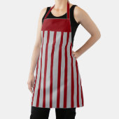 Tablier Café Apron Crimson et Gris (Insitu)