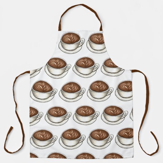 Tablier Café Boutique Cappuccino Latte Art Cup Café (Recto)